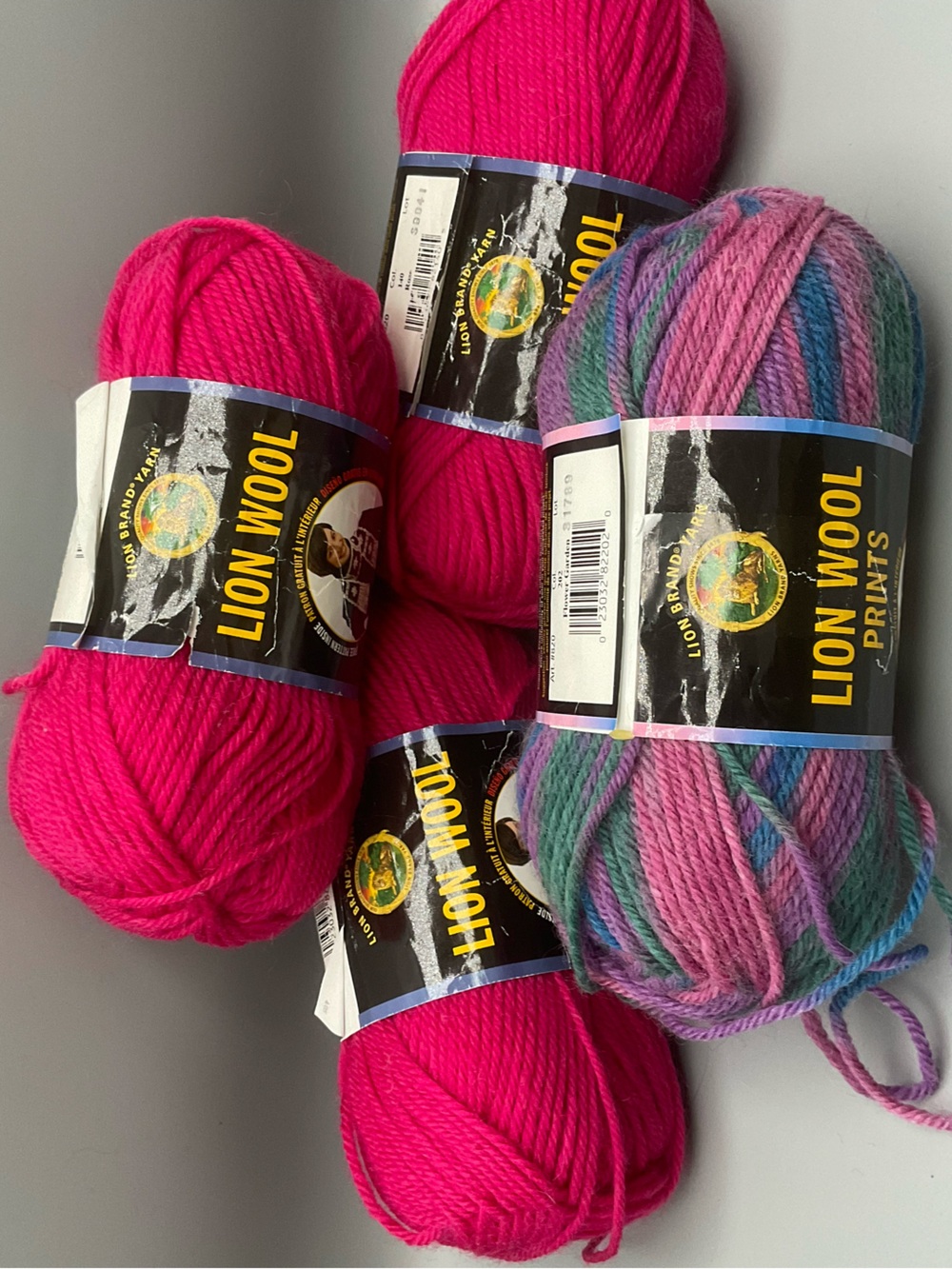 Lion Brand Wool For Felting 4-3oz Skeins 100% Wool Rose & Flower Garden